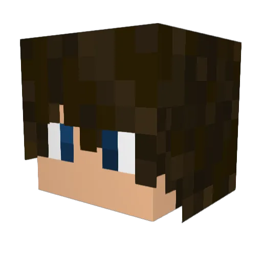 louisgrrrr Minecraft avatar head, 3D render