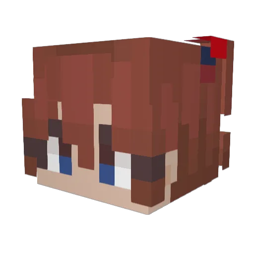louishido Minecraft avatar head, 3D render
