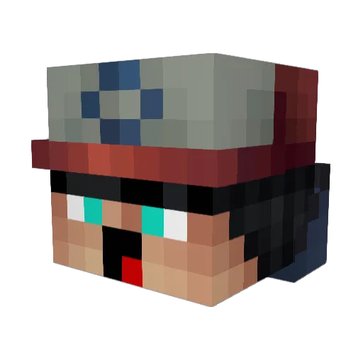 louksr_ Minecraft avatar head, 3D render