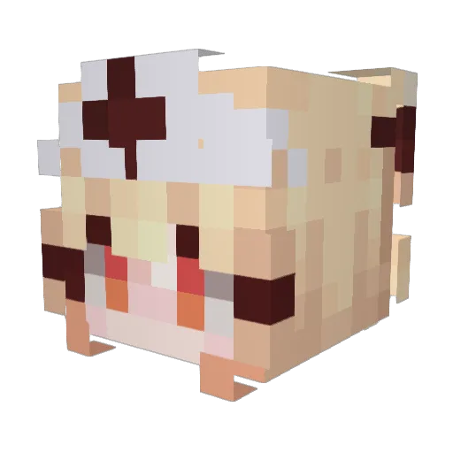loumiin Minecraft avatar head, 3D render