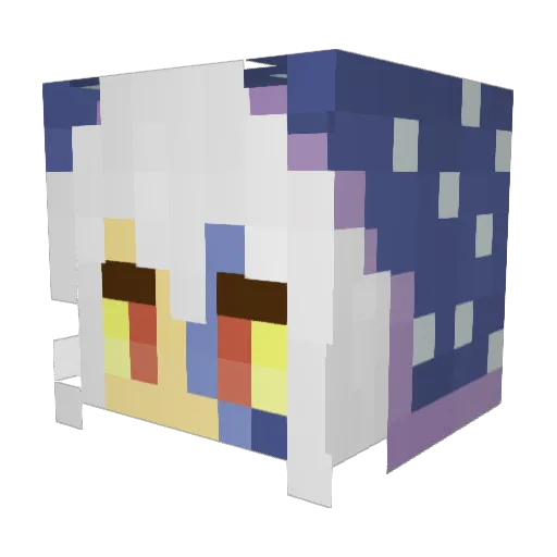 lounn Minecraft avatar head, 3D render
