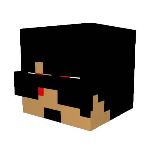 loupardant Minecraft avatar head, 3D render