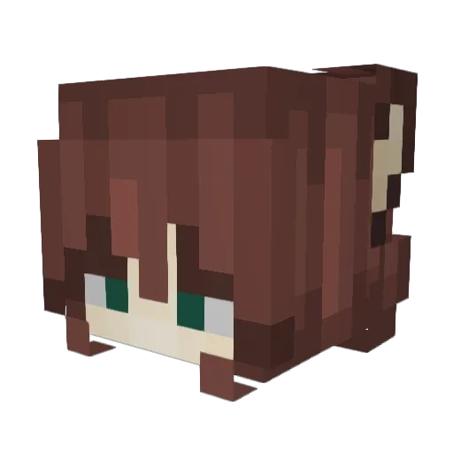 loupgarouana Minecraft avatar head, 3D render