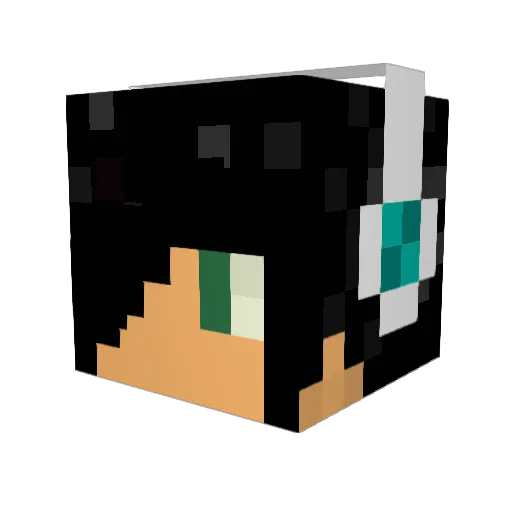 loupirate Minecraft avatar head, 3D render