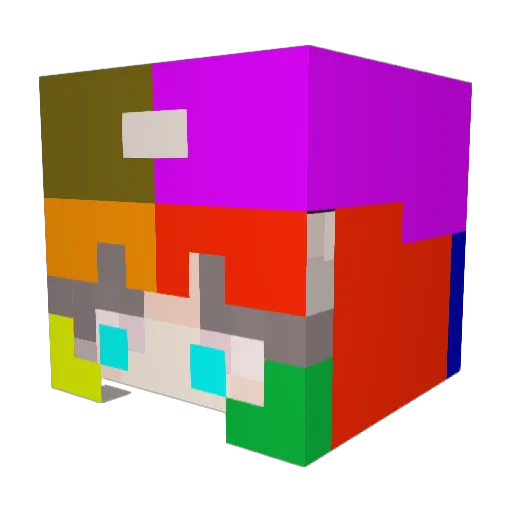 louplayz1014 Minecraft avatar head, 3D render