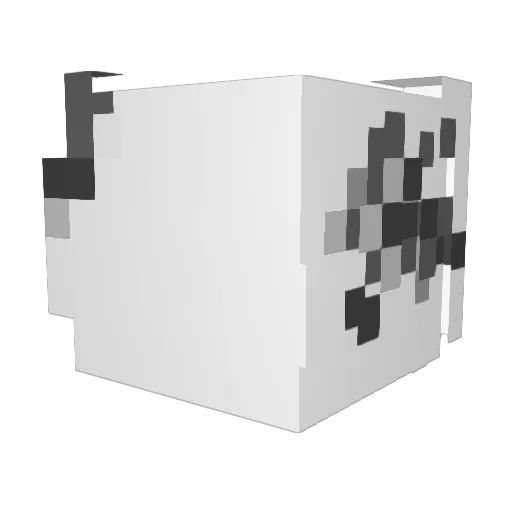 lourtec Minecraft avatar head, 3D render