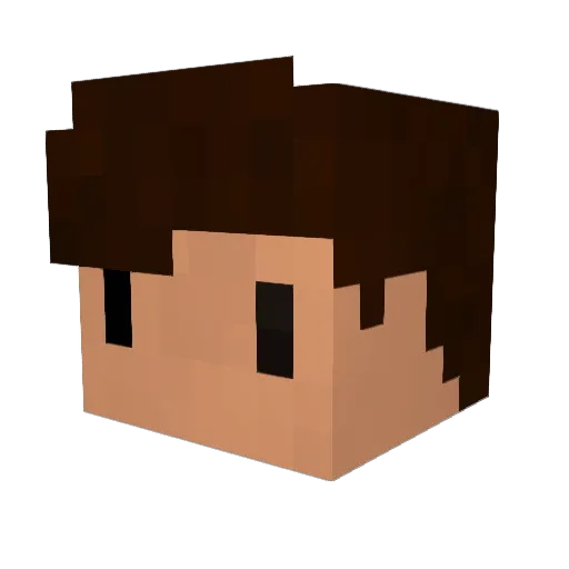 loutaky Minecraft avatar head, 3D render