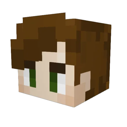 louuisaa Minecraft avatar head, 3D render