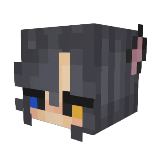 louuisamv Minecraft avatar head, 3D render