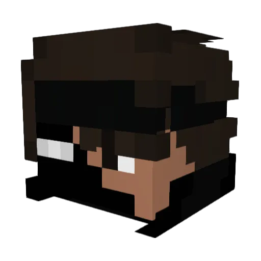 louzkk Minecraft avatar head, 3D render