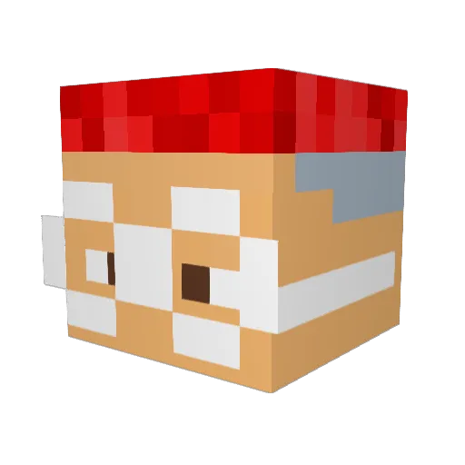 lov3ludo Minecraft avatar head, 3D render