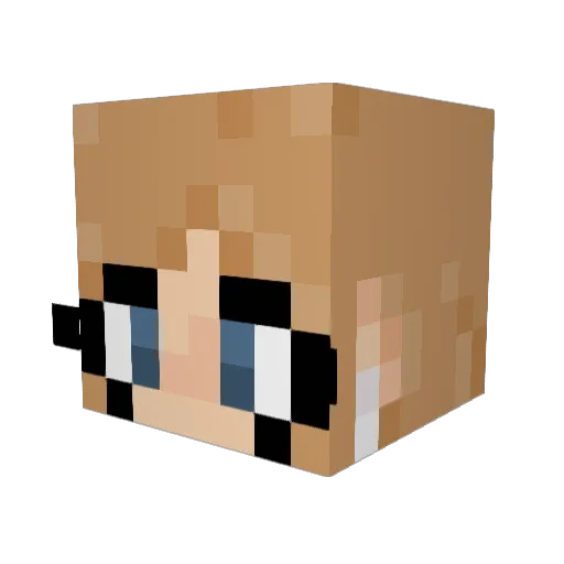lovablelozer Minecraft avatar head, 3D render