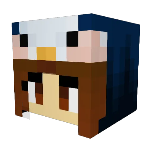 love1201 Minecraft avatar head, 3D render