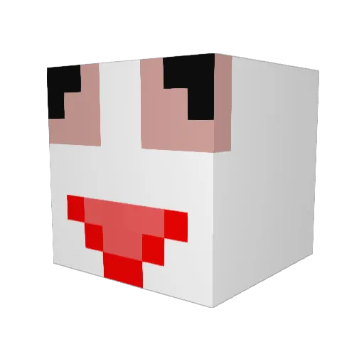love1yss Minecraft avatar head, 3D render