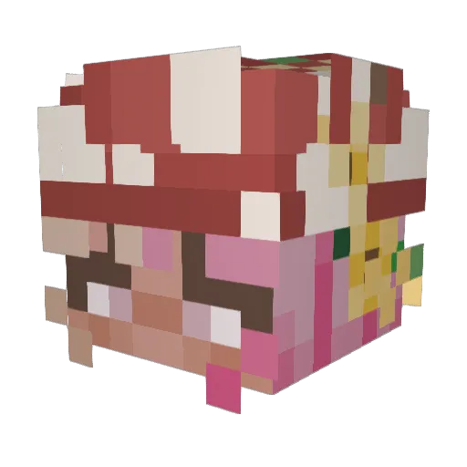 lovebvg Minecraft avatar head, 3D render