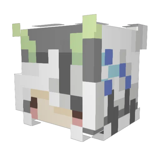 lovecat12333 Minecraft avatar head, 3D render