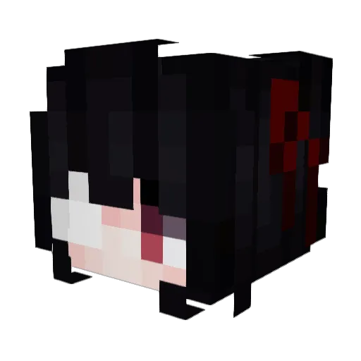 lovechant Minecraft avatar head, 3D render