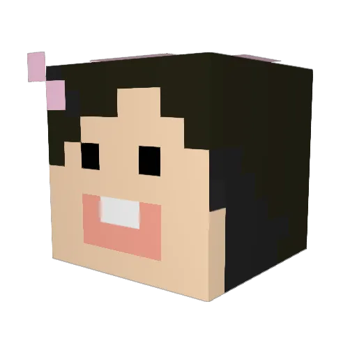 lovecloudheaven Minecraft avatar head, 3D render