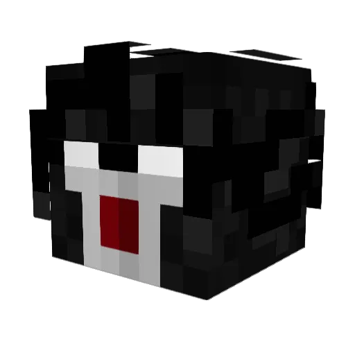 lovecum Minecraft avatar head, 3D render