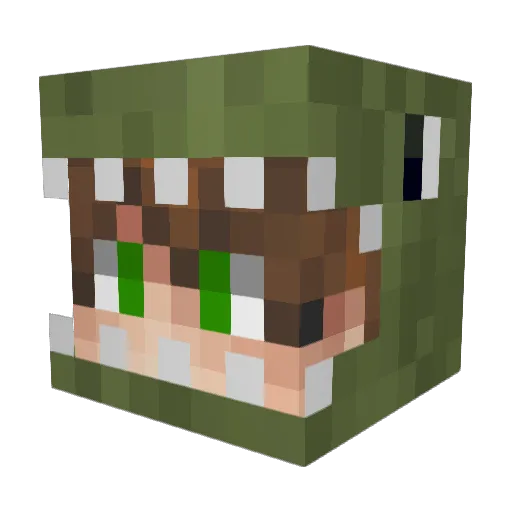 lovefreaks Minecraft avatar head, 3D render