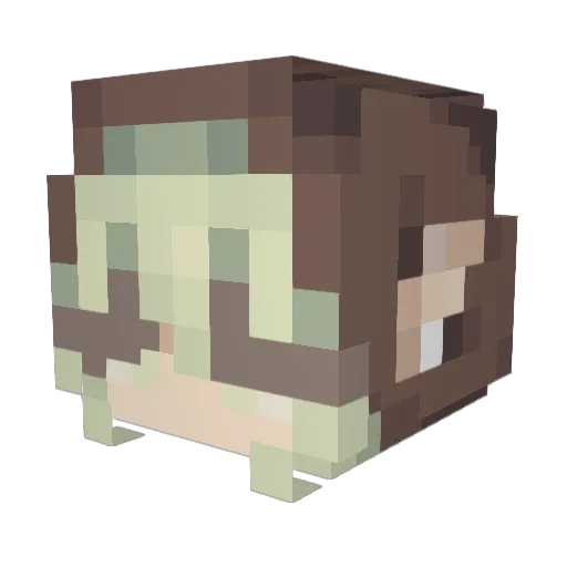lovefvl Minecraft avatar head, 3D render