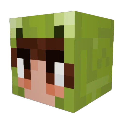 lovegforce Minecraft avatar head, 3D render