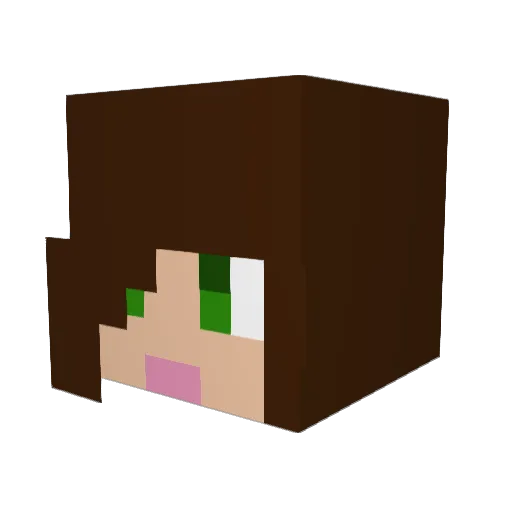 lovehammer Minecraft avatar head, 3D render