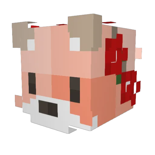 loveharuu Minecraft avatar head, 3D render