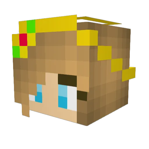 loveisnotonfire Minecraft avatar head, 3D render