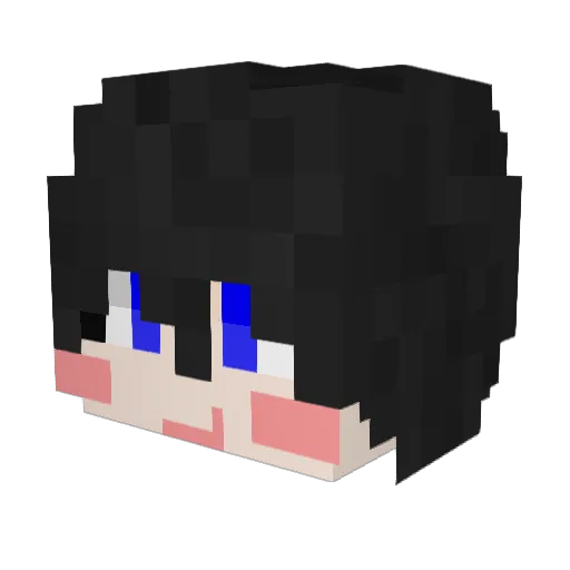 lovekbj Minecraft avatar head, 3D render
