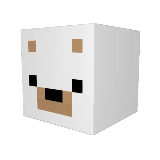 lovekiva Minecraft avatar head, 3D render