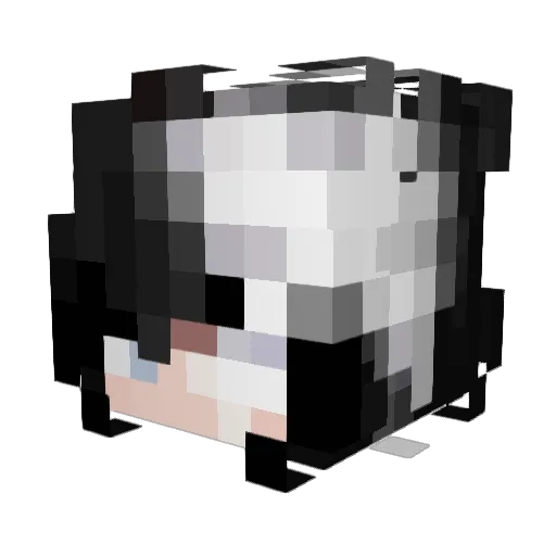 lovekyu Minecraft avatar head, 3D render