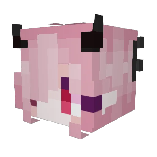 lovelessangel Minecraft avatar head, 3D render