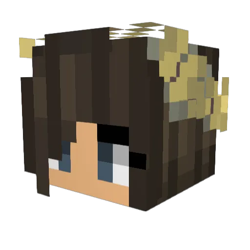 lovelesskitsune Minecraft avatar head, 3D render