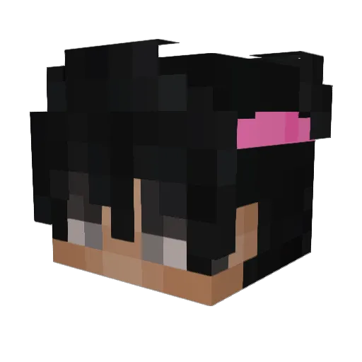 lovelist Minecraft avatar head, 3D render