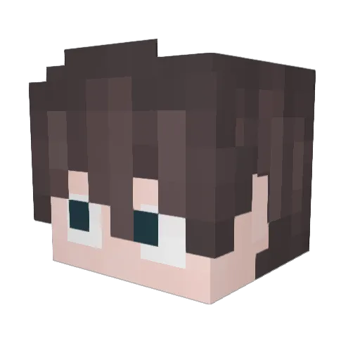 loveluc_ Minecraft avatar head, 3D render