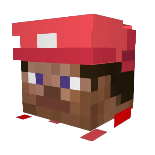 lovely_DL Minecraft avatar head, 3D render