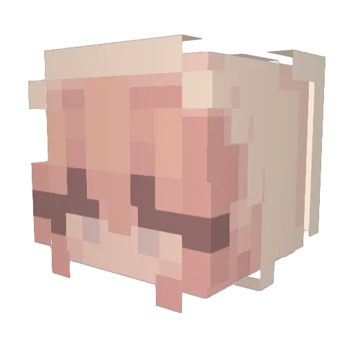 lovely_XD Minecraft avatar head, 3D render