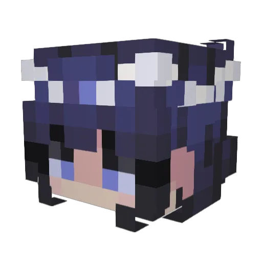 lovely_ren Minecraft avatar head, 3D render