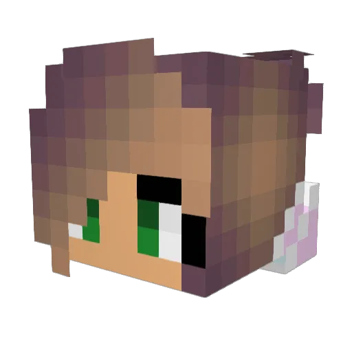 lovelykandance Minecraft avatar head, 3D render