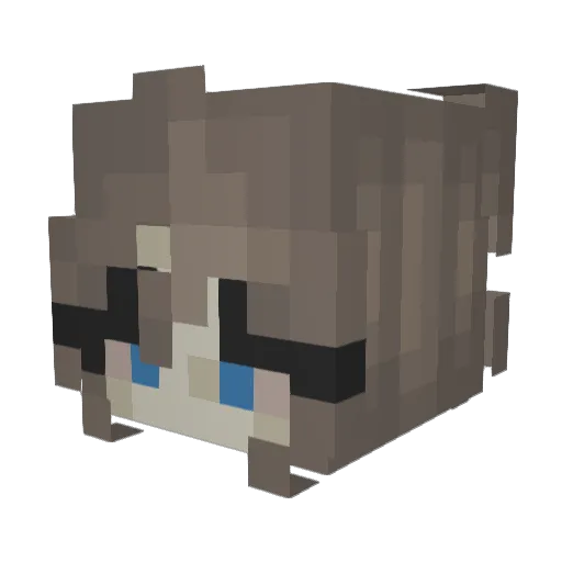 lovelyleah Minecraft avatar head, 3D render