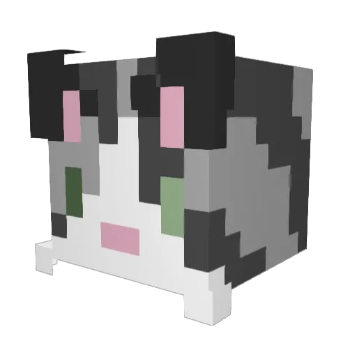 lovelyxo Minecraft avatar head, 3D render