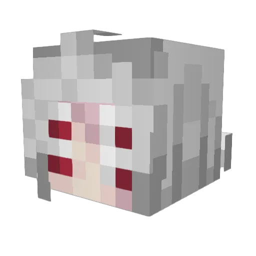 lovemancy Minecraft avatar head, 3D render
