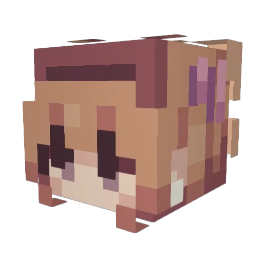 lovenfishing Minecraft avatar head, 3D render