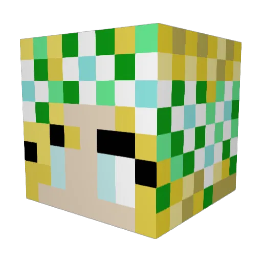 loveparis2003 Minecraft avatar head, 3D render