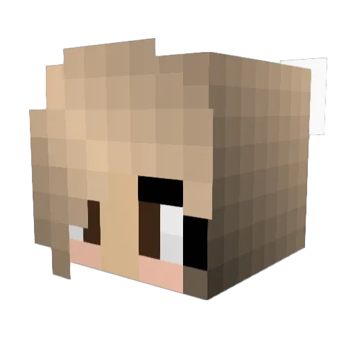 lovepink86 Minecraft avatar head, 3D render
