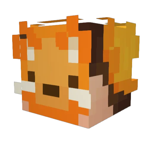 lovepotatoess Minecraft avatar head, 3D render