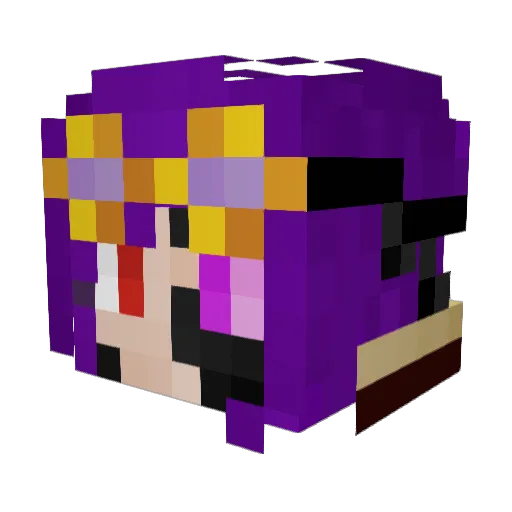 lover_of_Books Minecraft avatar head, 3D render
