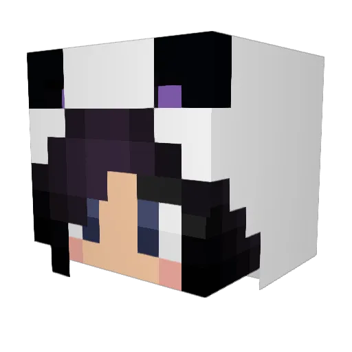 lovergirll Minecraft avatar head, 3D render