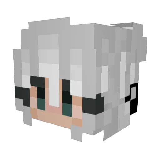 loverofbeans Minecraft avatar head, 3D render